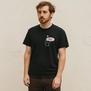 Brain Dead Protect Black Lives‎ Graphic Tee Mens Medium Blood Orange Black Crew